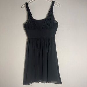 SHEER Silk Chiffon Little Black Dress Banana Republic 4
